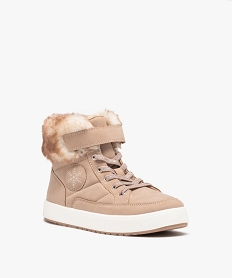boots matelasse avec doublure chaude beige basketsD961401_2