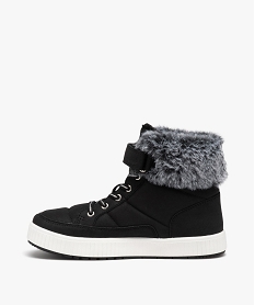 boots matelasse avec doublure chaude noir basketsD961501_3