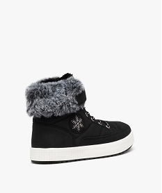 boots matelasse avec doublure chaude noir basketsD961501_4