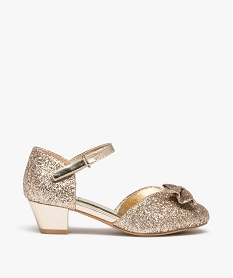 GEMO Babies fille à talon dessus pailleté avec nœud décoratif gold