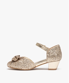 babies fille a talon dessus paillete avec noud decoratif jauneD961601_3