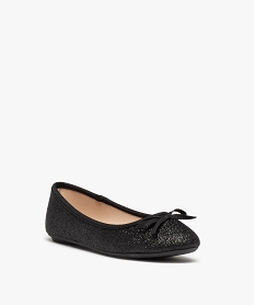 ballerines fille unies pailletees a nœud decoratif noir vifD961701_2
