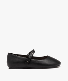 GEMO Ballerines fille unies à bride scratch cloutée noir standard