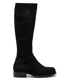 bottes fille montantes en velours uni avec tige souple noirD965801_1