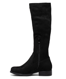 bottes fille montantes en velours uni avec tige souple noirD965801_3