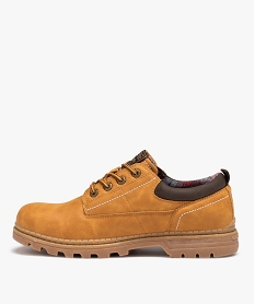 derbies homme unis a semelle crantee et col rembourre orange chaussures de villeD968001_3