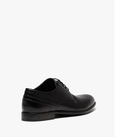 derbies homme unies dessus en cuir et a lacets ronds noir vifD968301_4