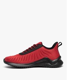 baskets homme en mesh avec motifs en relief rougeD969301_3