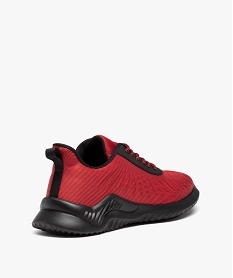 baskets homme en mesh avec motifs en relief rougeD969301_4