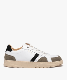 SEMELLE BEIGE/NATUREL CHAUSSURE SPORT WHITE:30270780571-Cuir vachette/Polyester/Tpr/Cuir porc/