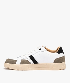 baskets homme multicolores avec dessus en cuir - alma planete blancD969701_3