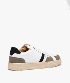 baskets homme multicolores avec dessus en cuir - alma planete blancD969701_4