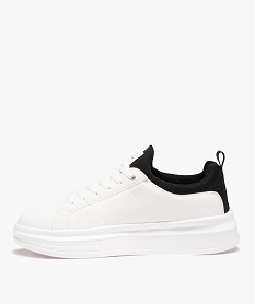 baskets homme unies dessus satine a semelle epaisse - cxl by christian lacroix blancD970001_3