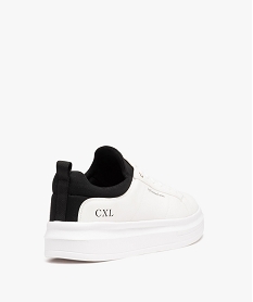 baskets homme unies dessus satine a semelle epaisse - cxl by christian lacroix blancD970001_4