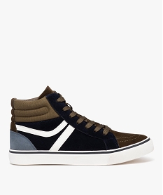 GEMO Baskets homme mid-cut en suédine à col rembourré Noir
