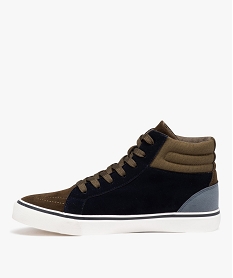 baskets homme mid-cut en suedine a col rembourre vertD971301_3