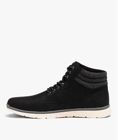 baskets homme mid-cut avec col rembourre style denim noirD971801_3