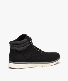 baskets homme mid-cut avec col rembourre style denim noirD971801_4