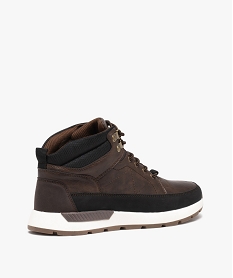 baskets homme mid-cut a col mousse et semelle crantee brunD972001_4