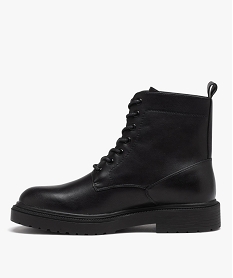 boots homme unies a lacets style casual noir bottes et bootsD974201_3