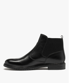 chelsea boots dessus cuir homme noirD975101_3