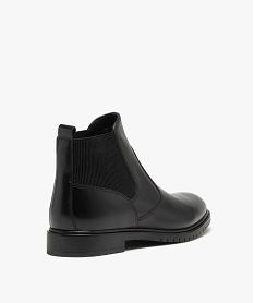 chelsea boots dessus cuir homme noirD975101_4