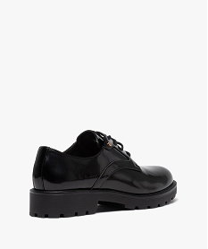 derbies femmes unis dessus vernis classique noir derbiesD978301_4