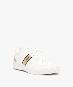 baskets femme a lacets et bande contrastante - nasa blancD979201_2