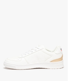 baskets femme a lacets et bande contrastante - nasa blancD979201_3