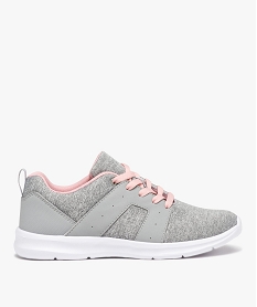 baskets running en textile uni extralegeres femme gris baskets et tennisD980101_1