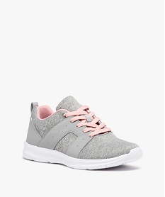 baskets running en textile uni extralegeres femme gris baskets et tennisD980101_2