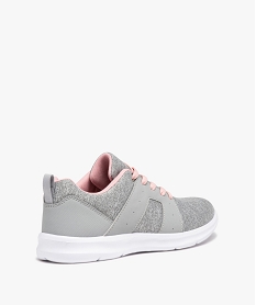 baskets running en textile uni extralegeres femme gris baskets et tennisD980101_4