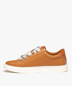 baskets femme avec touches vernis et lacets foulard orangeD980201_3