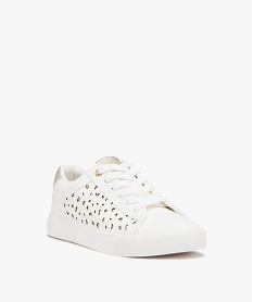 baskets a details dores femme blancD980401_2