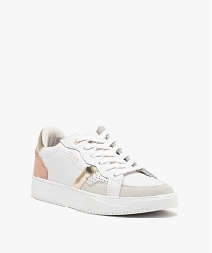 baskets dessus cuir avec touches metallisees femme - alma blanc baskets et tennisD980701_2