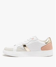 baskets dessus cuir avec touches metallisees femme - alma blanc baskets et tennisD980701_3