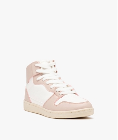 baskets mid bicolores femme blancD981601_2