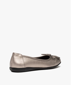 ballerines femme metallisees a noud decoratif gris ballerinesD982401_4