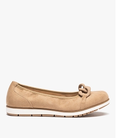 ballerines femme avec chaine fantaisie et semelle bicolore beige ballerinesD982501_1