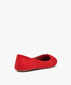 ballerines femme en suedine unie avec bout drape rouge ballerinesD983001_4