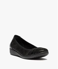 ballerines confort femme en cuir a motifs irises avec touches vernies noirD983401_2