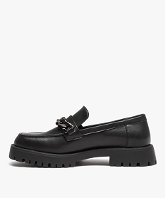 mocassins femme unis a semelle crantee debordante noir mocassinsD983801_3