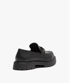 mocassins femme unis a semelle crantee debordante noir mocassinsD983801_4