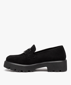 mocassins unis en suedine a semelle crantee et bout amande beige mocassinsD984401_3