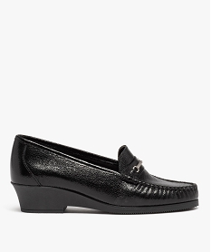MARO MARRON CHAUSSURE PLAT NOIR:30385590496-Cuir chevre/Cuir chevre/Tpr/Polyester/