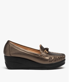 SANS GENRE NOIR VERNIS CHAUSSURE PLAT BRONZE CLAIR:30385590501-Pu (polyurethan/Pu (polyurethan/Tpr/Pu (polyurethan/