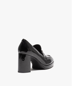 mocassins femme vernis a talon haut noirD986901_4