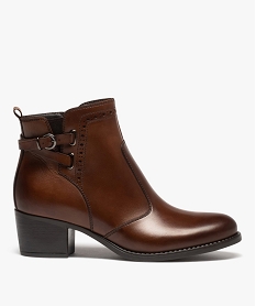 BOTTE CAMEL BOOTS MARRON:30387720065-Cuir vac lwg or/Polyester/Tpr/Polyester/