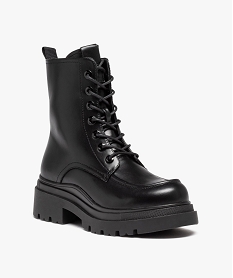 boots doubles sur semelle crantee femme noirD989901_2
