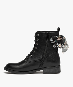 bottines lacees a foulard noue femme noirD991501_3